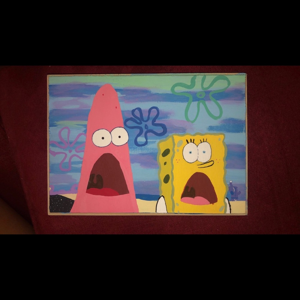 Spongebob and Patrick painting